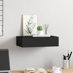 vidaXL - Ladeschap - Zwart - MDF Best