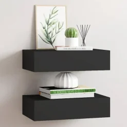 vidaXL - Ladeschap - Zwart - MDF Best