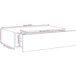 vidaXL - Ladeschap - Zwart - MDF Best