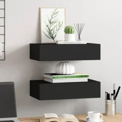 vidaXL - Ladeschap - Zwart - MDF Best