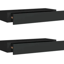 vidaXL - Ladeschap - Zwart - MDF Clearance