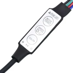 vidaXL - LED TV-meubel met 3 deuren en glas legplanken - Wit - 200x36.5x40 cm Clearance