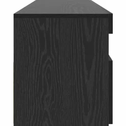 vidaXL - LED TV-meubel met deur - Zwart eiken - Hout - 90x35x40 cm Sale