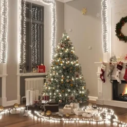 vidaXL - Led-slinger - Cold white and dark green - 11 m Best