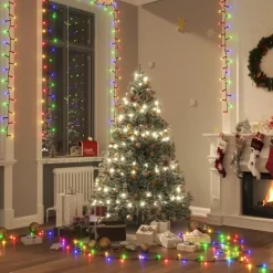 vidaXL - Led-slinger - Multicolour and dark green - 65 m Discount