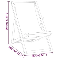 vidaXL - Ligstoel - Crème - Teakhout Hot