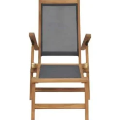 vidaXL - Ligstoel - Zwart - Hout Clearance