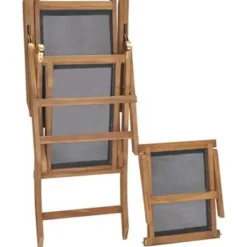 vidaXL - Ligstoel - Zwart - Hout Clearance