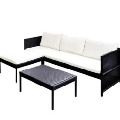 vidaXL - Lounge Sets - Zwart - Poly rattan Best