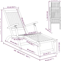 vidaXL - Lounger - Bruin - Hout