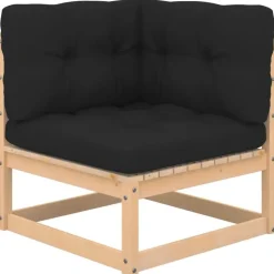 vidaXL - Loungeset - Antraciet - Grenenhout - 4 stuks Discount