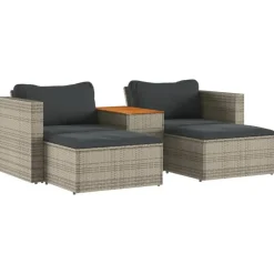 vidaXL - Loungeset - Grijs - Poly rattan Clearance