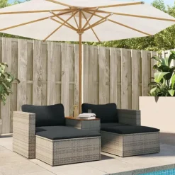 vidaXL - Loungeset - Grijs - Poly rattan Clearance