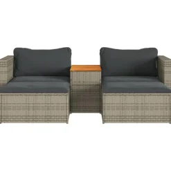vidaXL - Loungeset - Grijs - Poly rattan Clearance