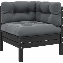 vidaXL - Loungeset - Grijs - Grenenhout - 3 stuks - Met kussens Clearance