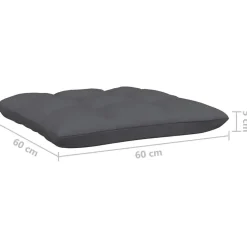 vidaXL - Loungeset - Grijs - Grenenhout - 3 stuks - Met kussens Clearance