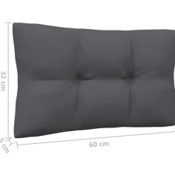 vidaXL - Loungeset - Grijs - Grenenhout - 3 stuks - Met kussens Clearance