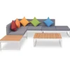 vidaXL - Loungeset - Multikleur - Aluminium Clearance