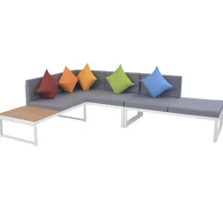 vidaXL - Loungeset - Multikleur - Aluminium Clearance
