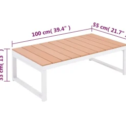 vidaXL - Loungeset - Multikleur - Aluminium Clearance
