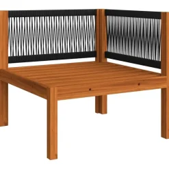 vidaXL - Loungeset - Wit - Acaciahout - 5 stuks- Met kussens New