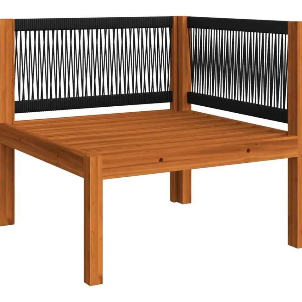 vidaXL - Loungeset - Wit - Acaciahout - 5 stuks- Met kussens New