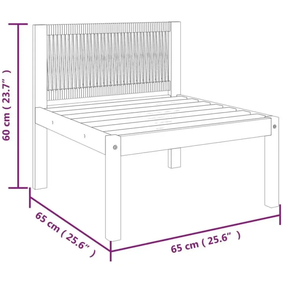 vidaXL - Loungeset - Wit - Acaciahout - 5 stuks- Met kussens New
