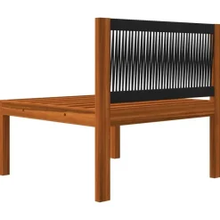 vidaXL - Loungeset - Wit - Acaciahout - 5 stuks- Met kussens New