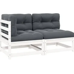 vidaXL - Loungeset - Wit - Grenenhout Online