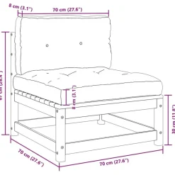 vidaXL - Loungeset - Wit - Grenenhout Online