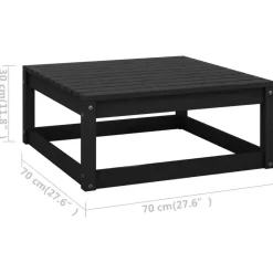 vidaXL - Loungeset - Zwart - Grenenhout Discount