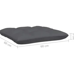 vidaXL - Loungeset - Zwart - Grenenhout - 3 stuks - Met kussens Online