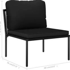 vidaXL - Loungeset - Zwart - PVC Sale