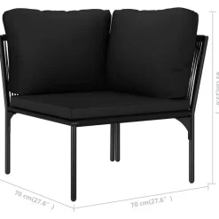 vidaXL - Loungeset - Zwart - PVC Sale