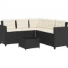 vidaXL - loungeset - Zwart - Poly rattan Outlet