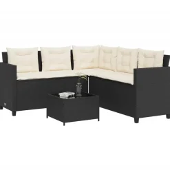 vidaXL - loungeset - Zwart - Poly rattan Outlet