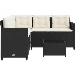 vidaXL - loungeset - Zwart - Poly rattan Outlet