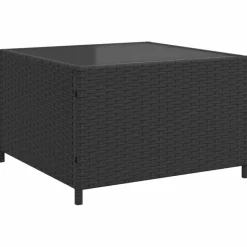 vidaXL - loungeset - Zwart - Poly rattan Outlet