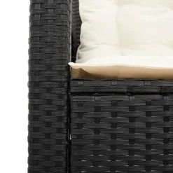 vidaXL - loungeset - Zwart - Poly rattan Outlet