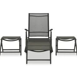 vidaXL - Loungeset - Zwart - Aluminium Best