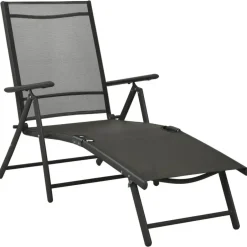 vidaXL - Loungeset - Zwart - Aluminium Best