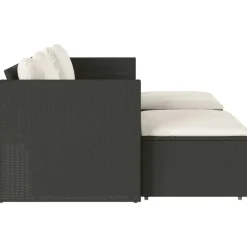 vidaXL - Loungeset - Zwart - Poly rattan Clearance