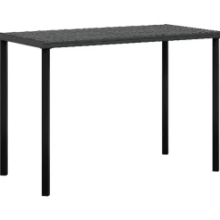 vidaXL - Loungeset (dinning) - Zwart - Poly rattan - 5 stuks - Met kussens Sale