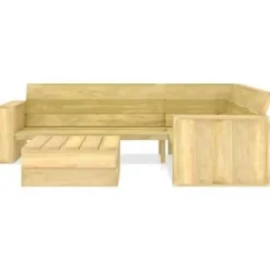 vidaXL - Loungeset Voor De Tuin - Bruin - Geïmpregneerd grenenhout Sale