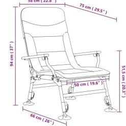 vidaXL - Loungestoel met armleuning - Groen - Staal Discount