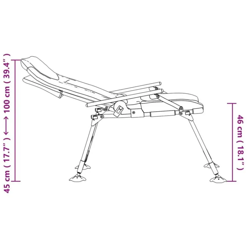 vidaXL - Loungestoel met armleuning - Groen - Staal