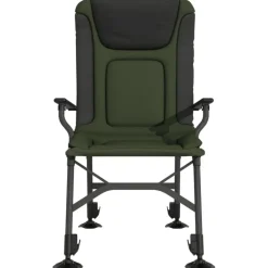 vidaXL - Loungestoel met armleuning - Groen - Staal