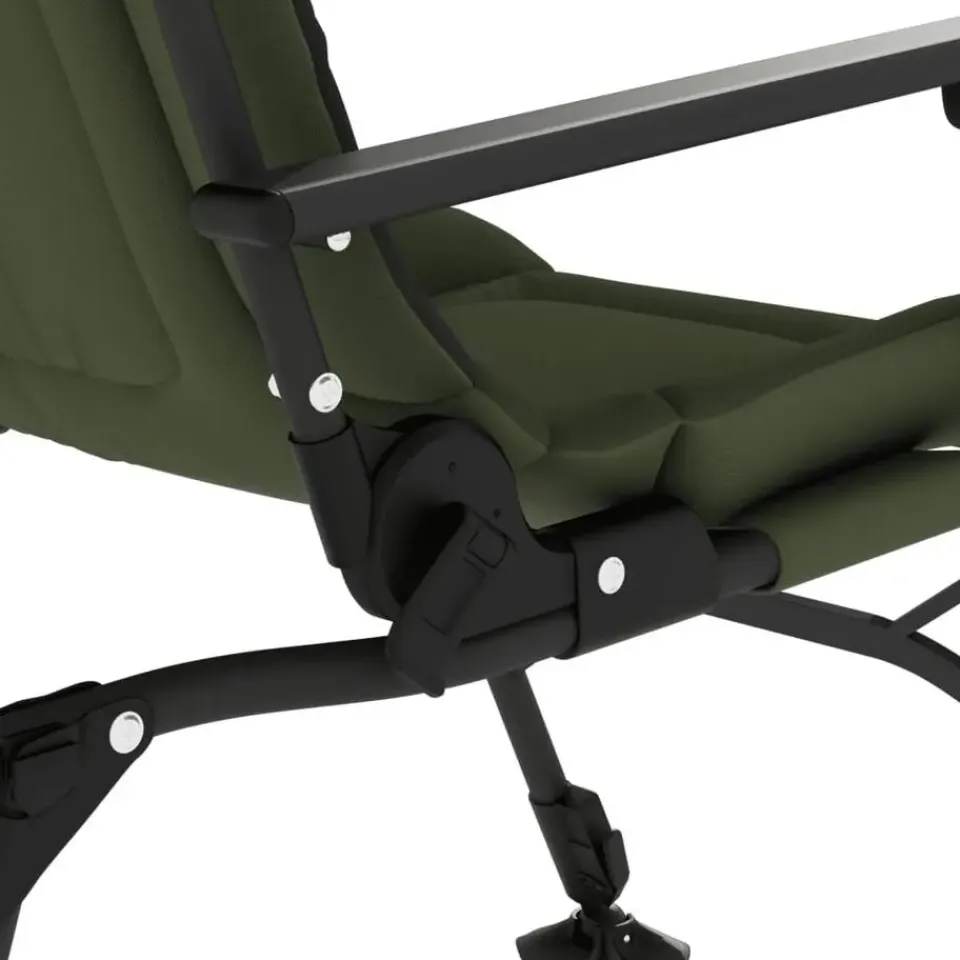 vidaXL - Loungestoel met armleuning - Groen - Staal