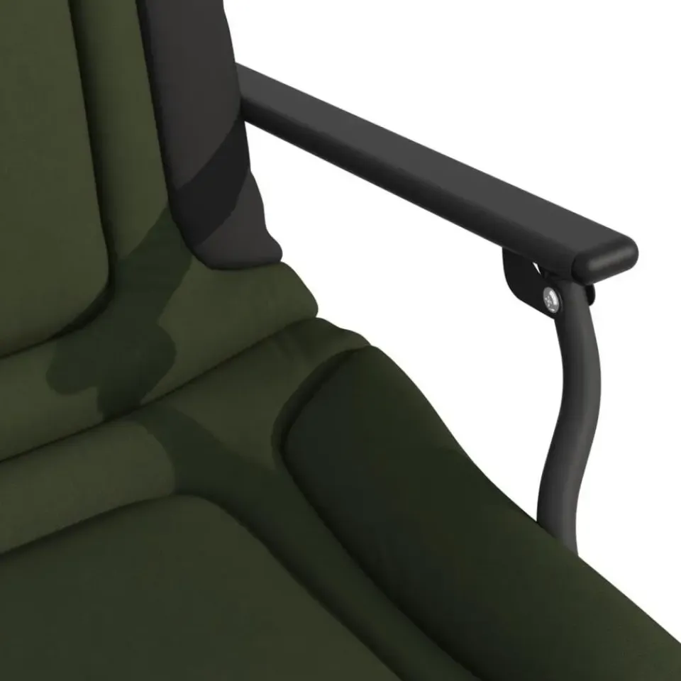 vidaXL - Loungestoel met armleuning - Groen - Staal