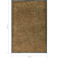 vidaXL - Mat - Bruin - Stof - 60 x 90 cm Outlet